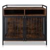 41 "Furniture Dog Cage, Metal Heavy Duty Super Sturdy Dog Cage, Dog Crate for Small/Medium Dogs, Double Door and Double Lock