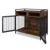 41 "Furniture Dog Cage, Metal Heavy Duty Super Sturdy Dog Cage, Dog Crate for Small/Medium Dogs, Double Door and Double Lock